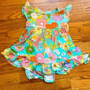 Posh Peanut -“ Dream” Ruffled Twirl Bodysuit Dress